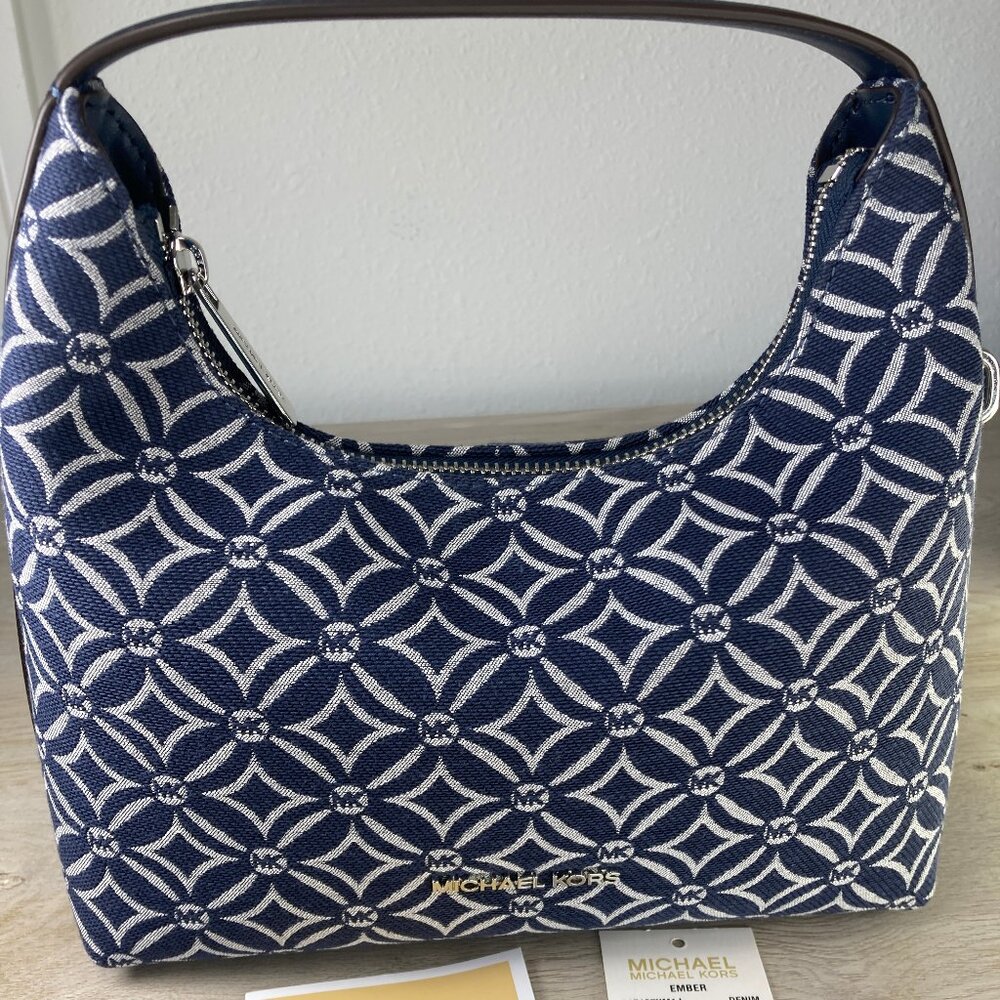 Michael Kors Ember Small Messenger Top Handle Handbag Crossbody in Denim